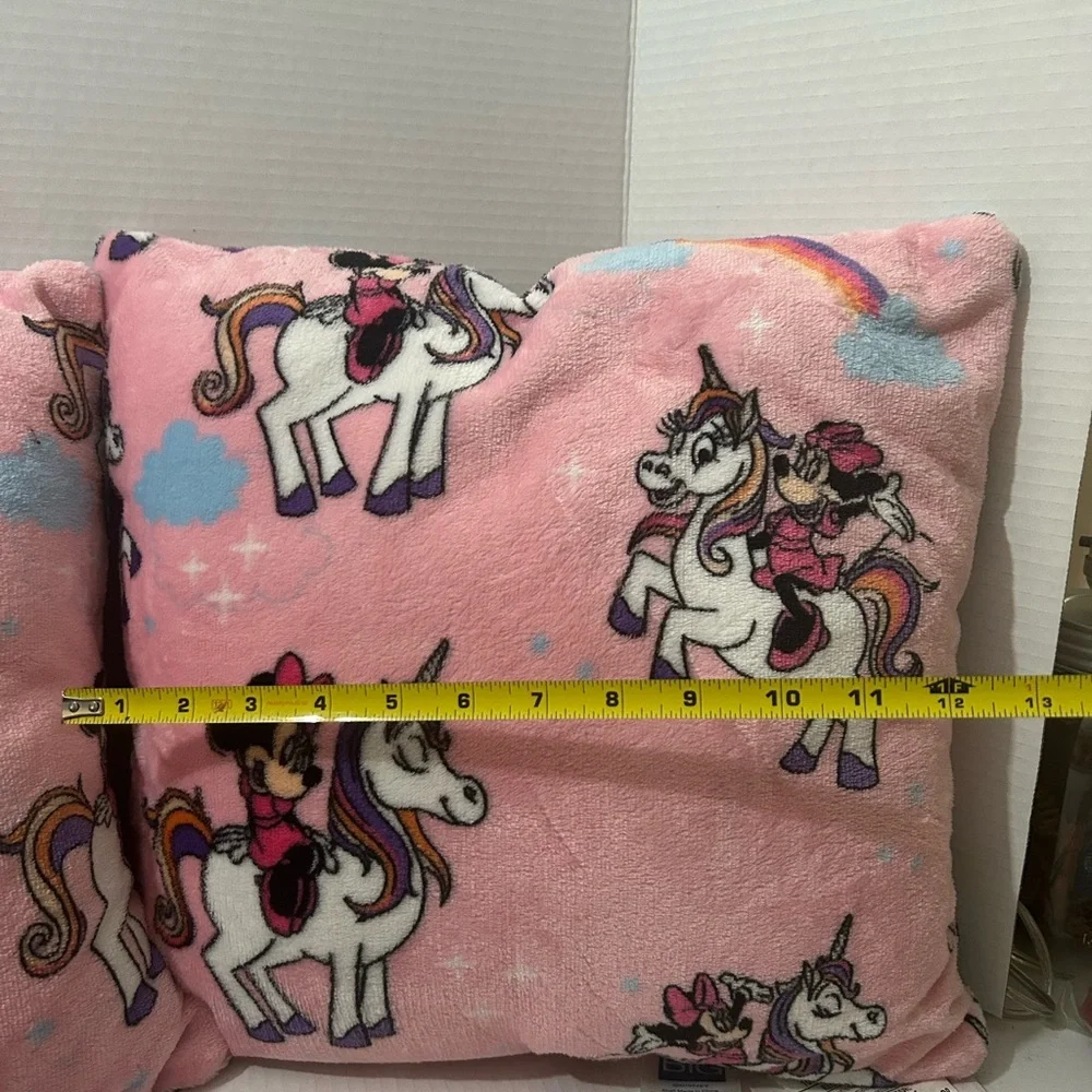 Set of 2 Minnie Mouse / Unicorn Pillows - 15 x 15
